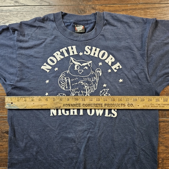 Vtg 80s/90s Screen Stars "North Shore Night Owls" Owl Tee L - Picture 5 of 7